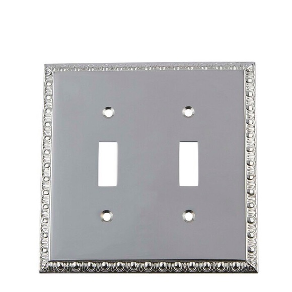 Chrome-Set 3 new wall plates-metal heavy quality - Picture 2 of 5